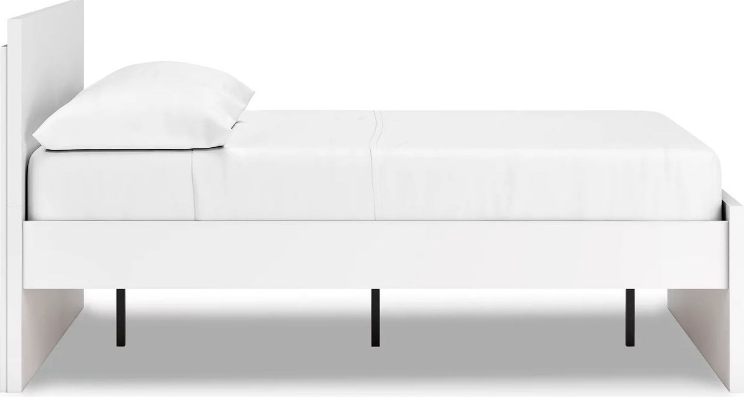 Onita Full Panel Platform Bed In White EB9630B7