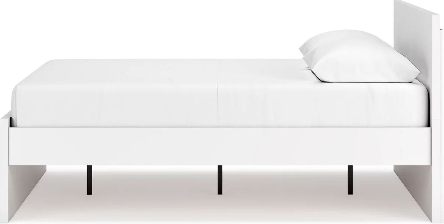 Onita Queen Panel Platform Bed In White EB9630B8