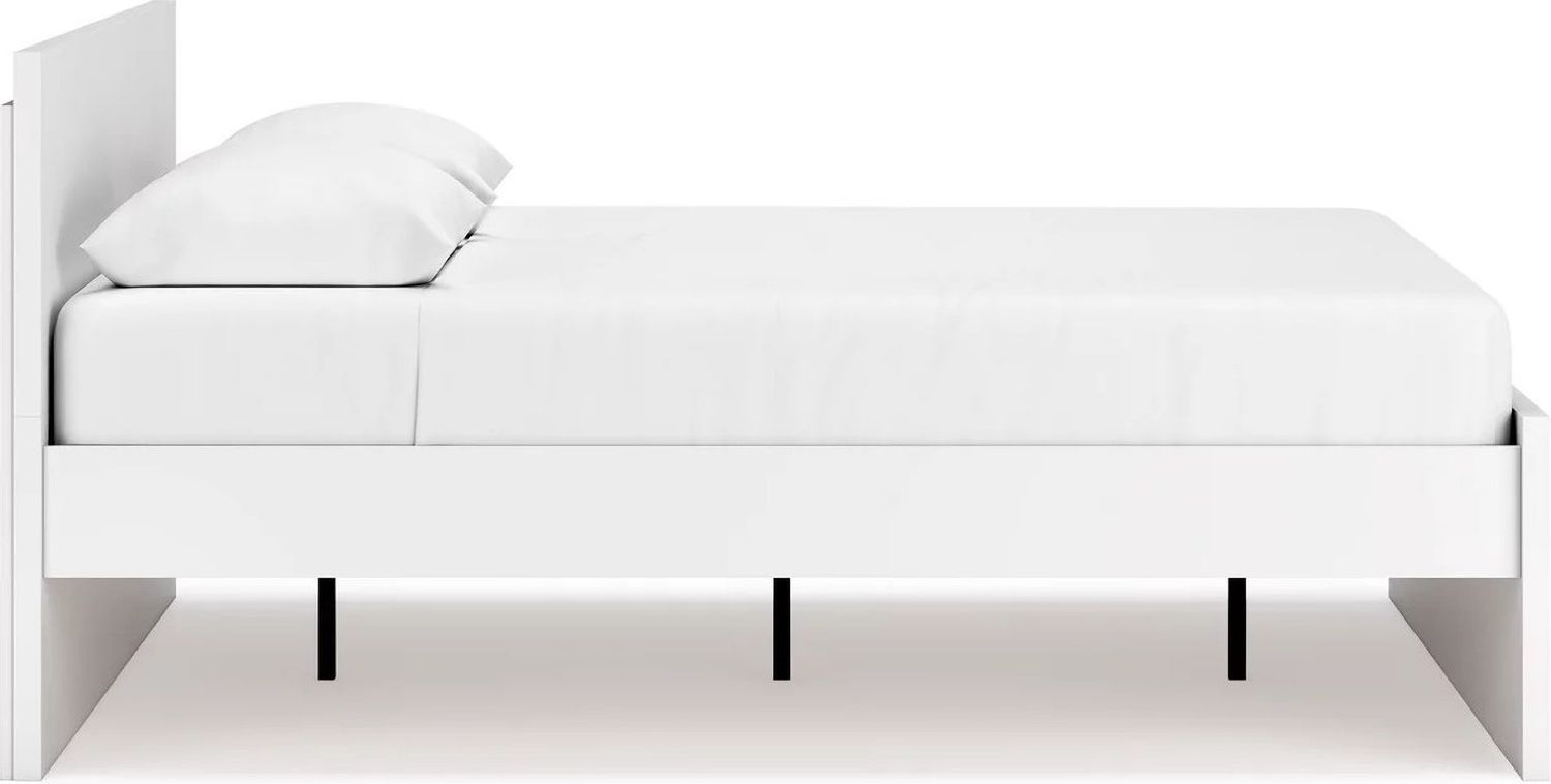 Onita Queen Panel Platform Bed In White EB9630B8