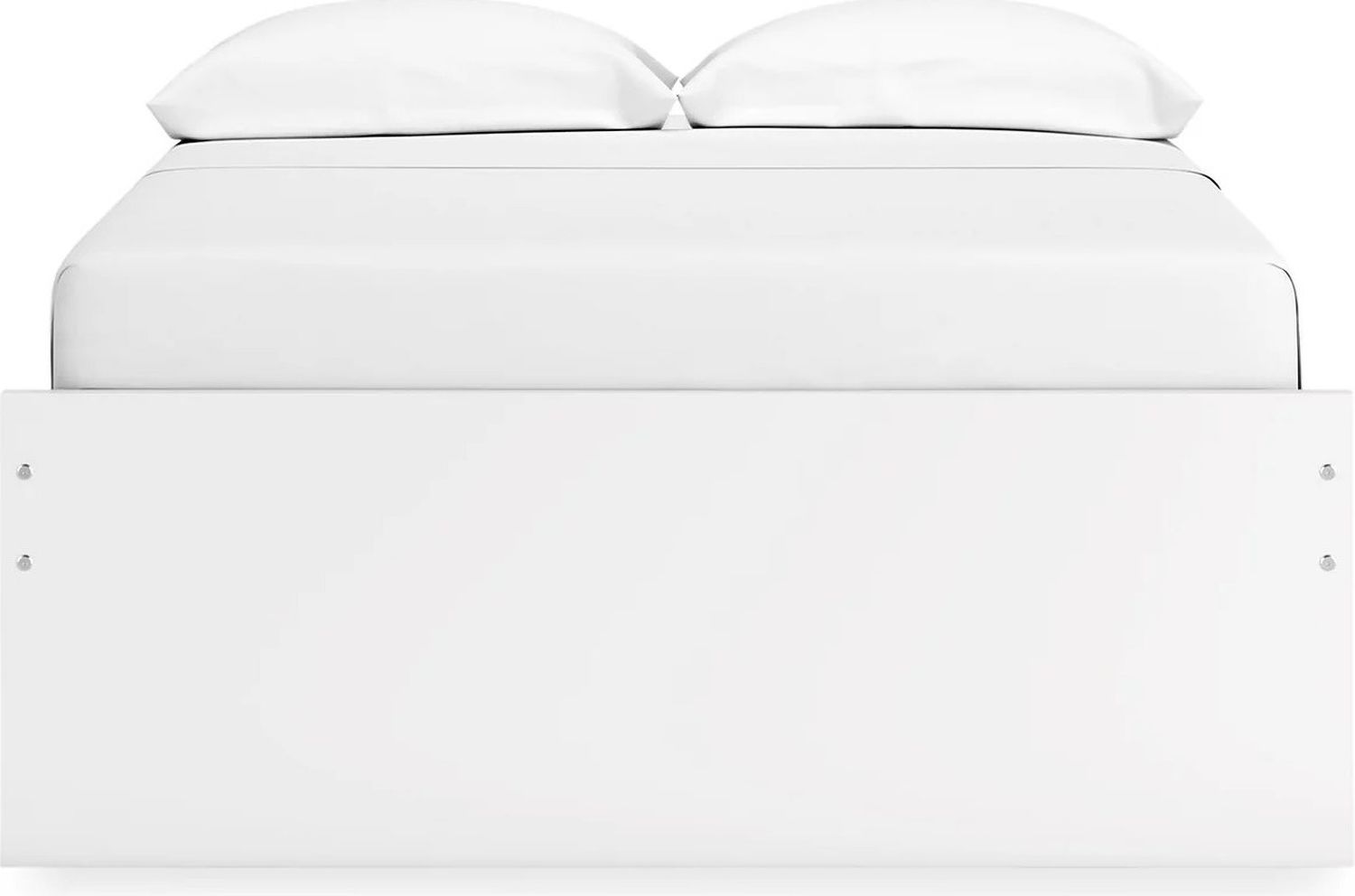 Onita Full Platform Bed with 1 Side Storage In White EB9630B9
