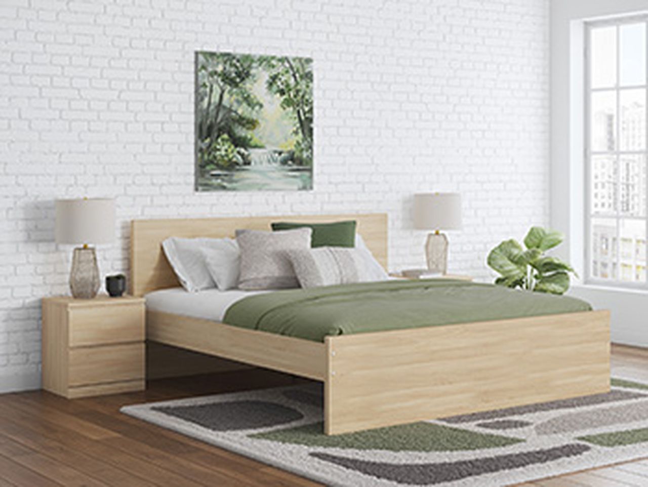 Onita Queen Panel Headboard In Natural EB9632257