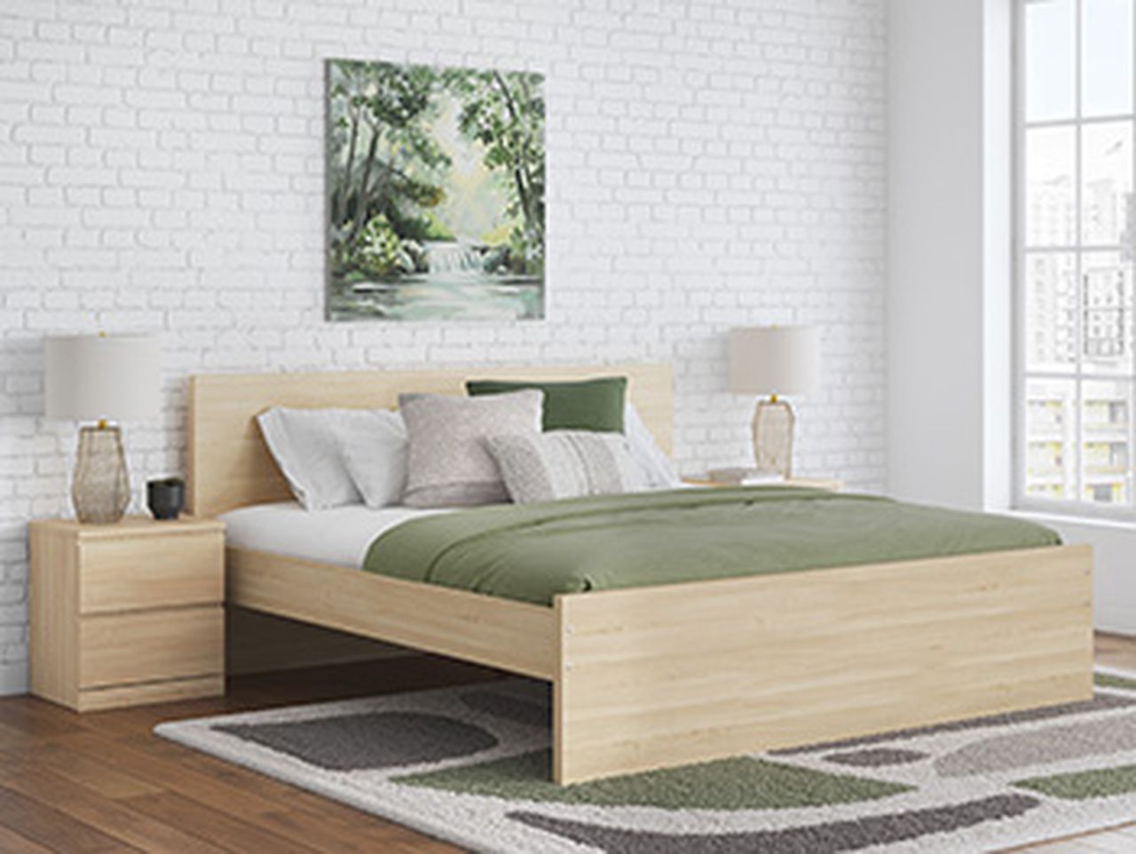 Onita King Panel Headboard In Natural EB9632258