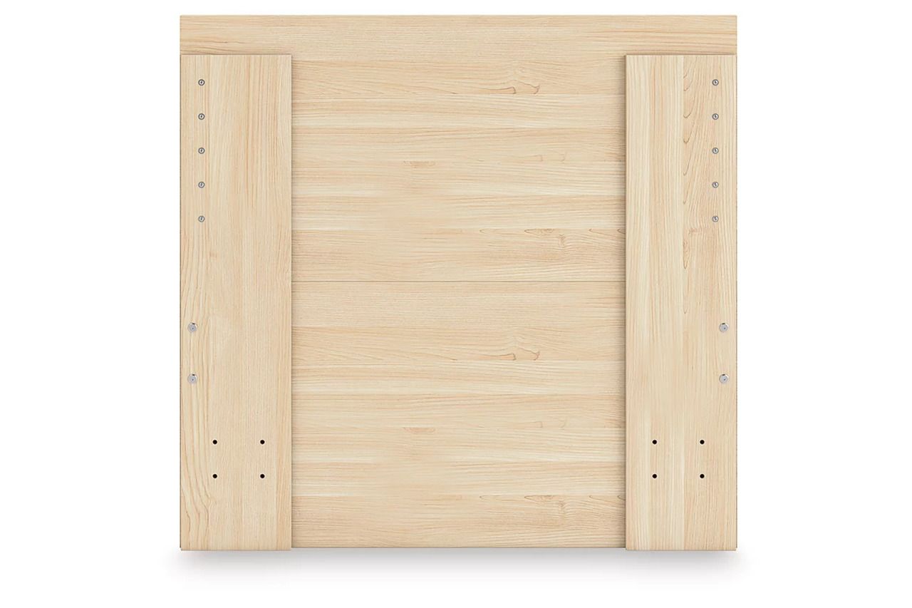 Onita Twin Panel Platform Bed with 1 Side Storage In Natural EB9632B10