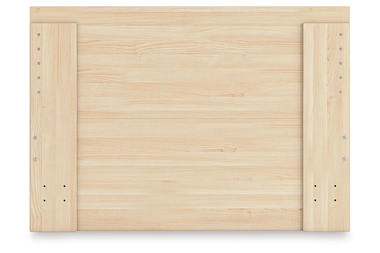 Onita Full Panel Platform Bed with 1 Side Storage In Natural EB9632B11
