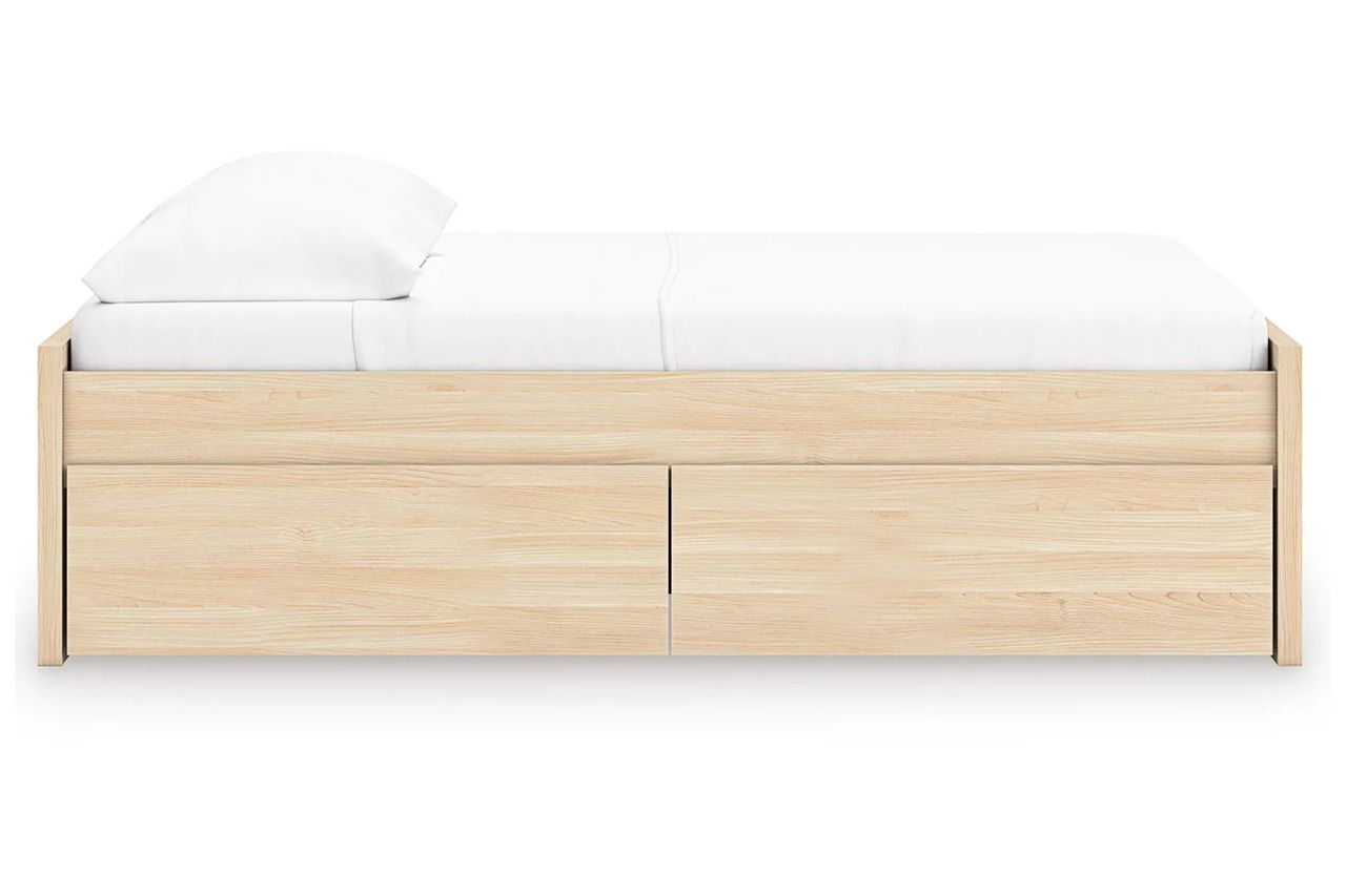Onita Full Platform Bed with 2 Side Storage In Natural EB9632B14