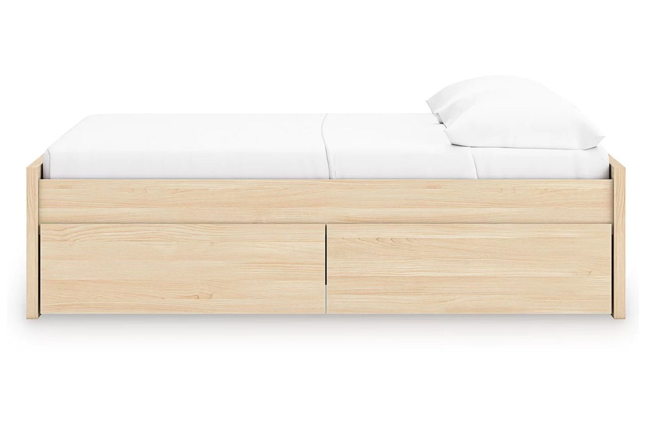 Onita Full Platform Bed with 2 Side Storage In Natural EB9632B14