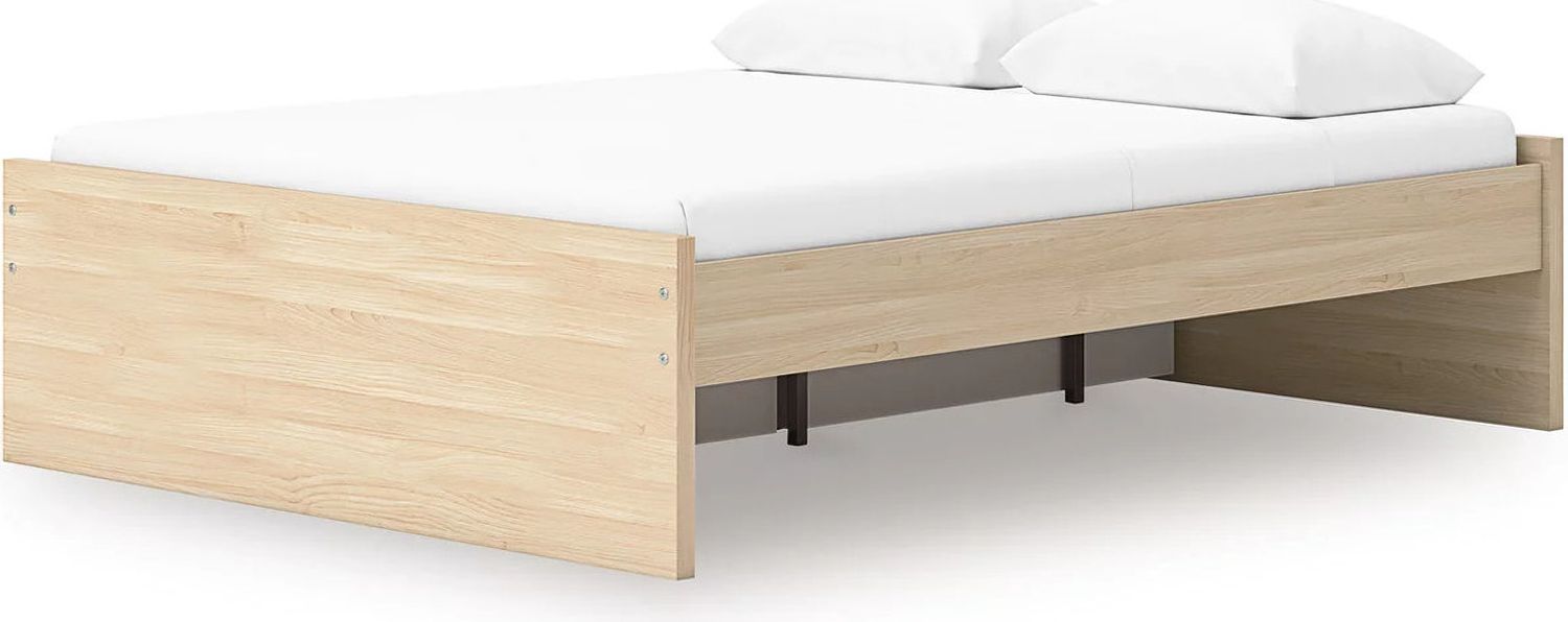 Onita Queen Platform Bed with 2 Side Storage In Natural EB9632B15