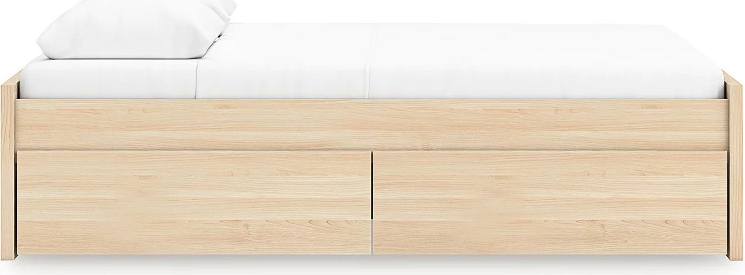 Onita Queen Platform Bed with 2 Side Storage In Natural EB9632B15