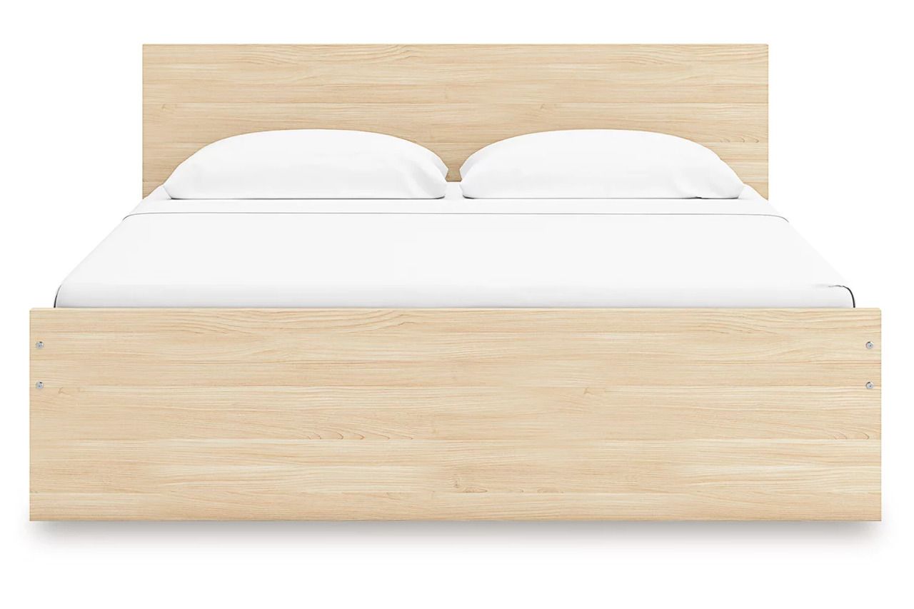Onita Queen Panel Platform Bed with 2 Side Storage In Natural EB9632B18