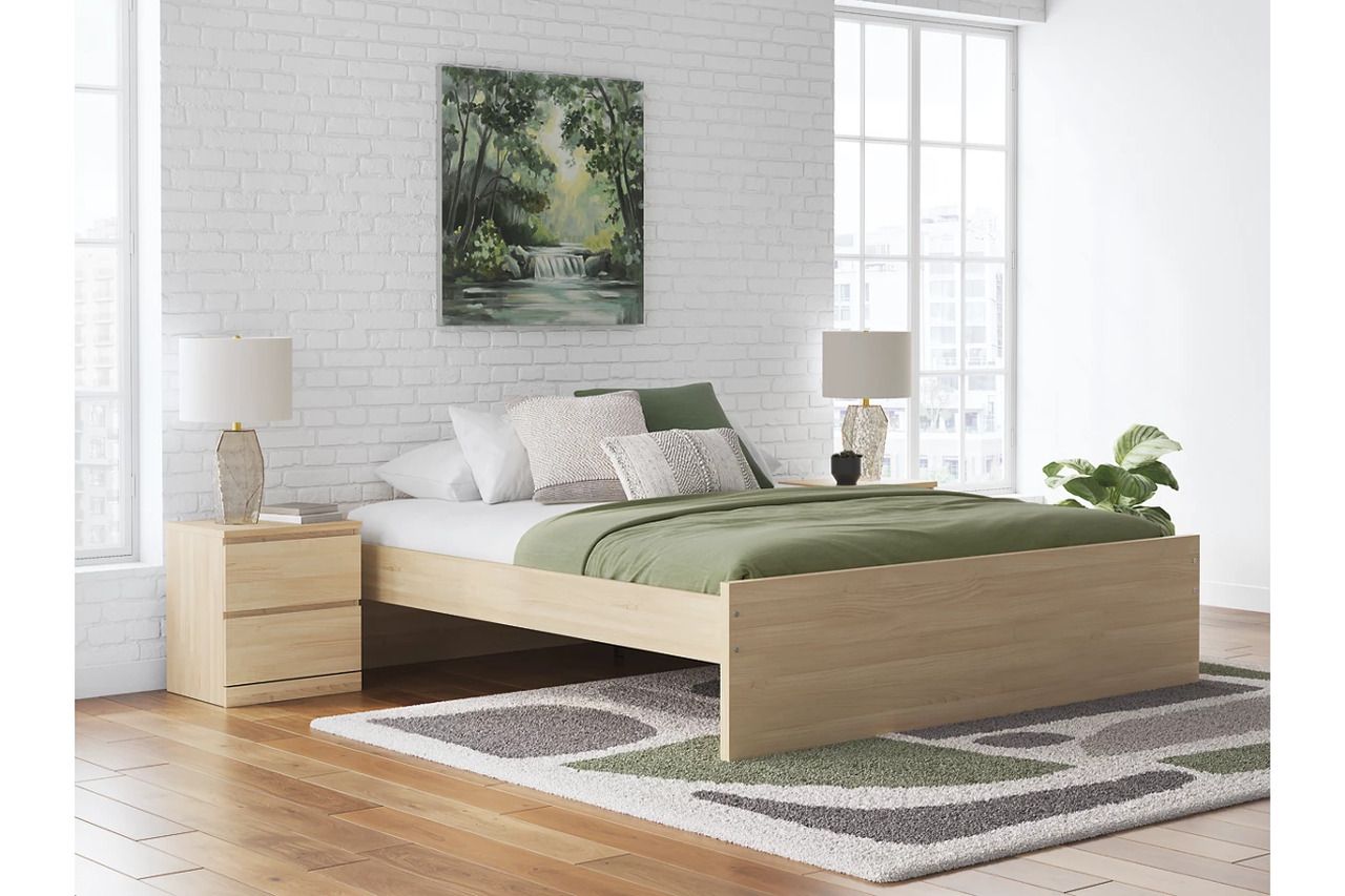 Onita King Platform Bed In Natural EB9632B19
