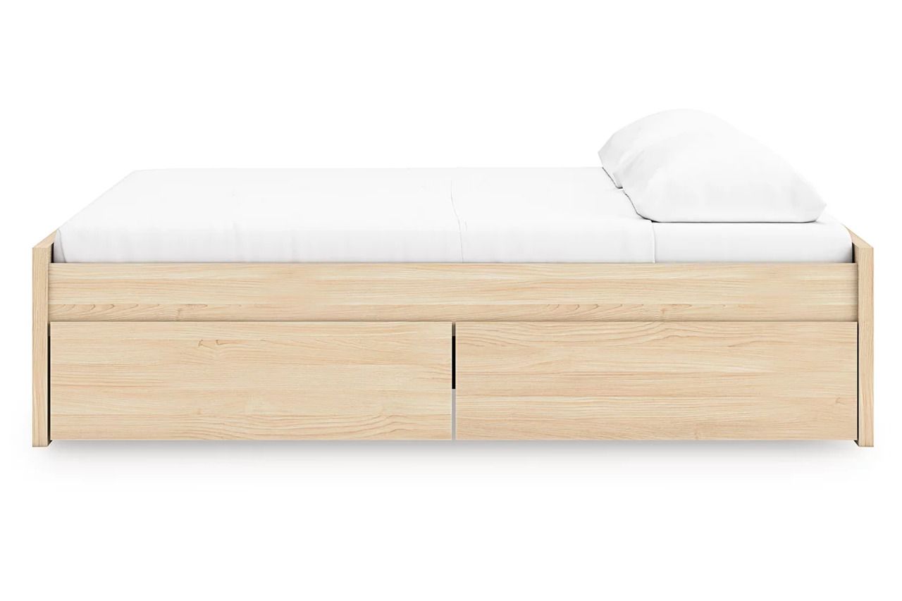 Onita King Platform Bed with 2 Side Storage In Natural EB9632B21