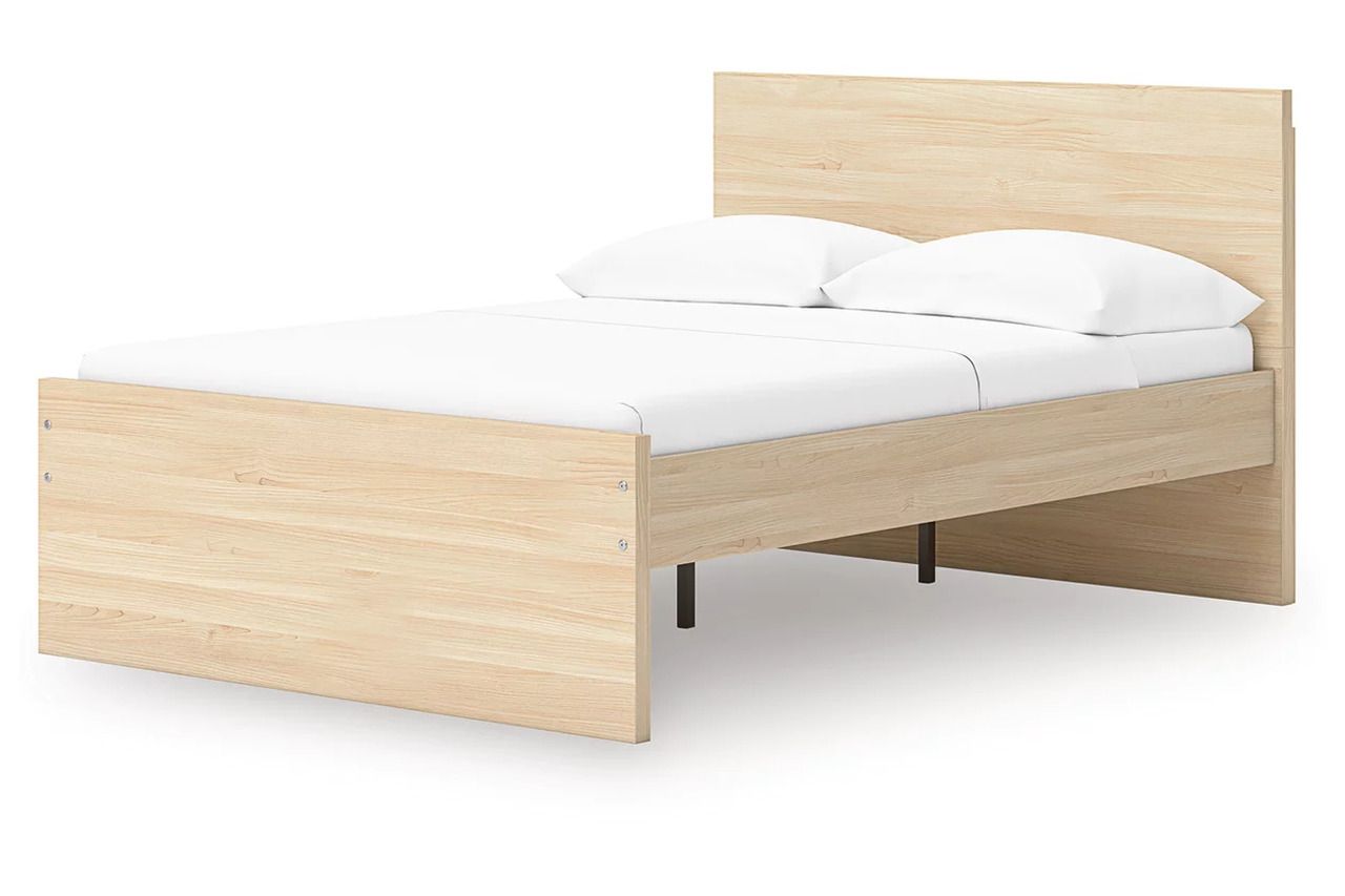 Onita King Panel Platform Bed In Natural EB9632B22