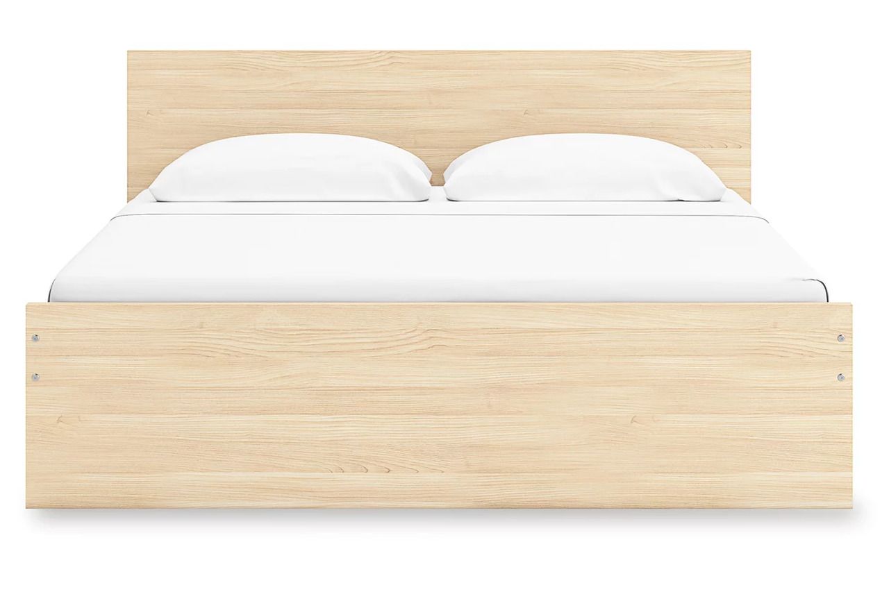 Onita King Panel Platform Bed with Storage In Natural EB9632B23
