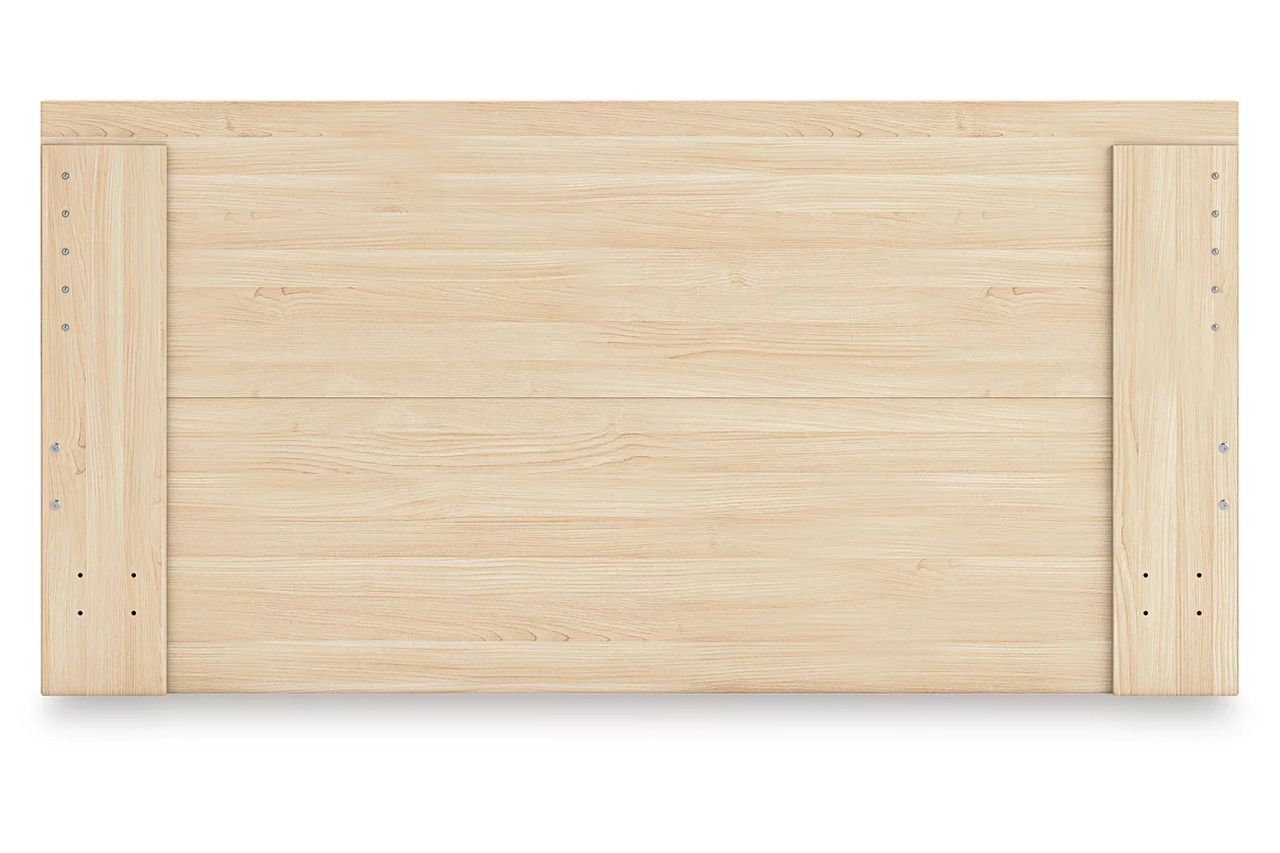 Onita King Panel Platform Bed with 2 Side Storage In Natural EB9632B24