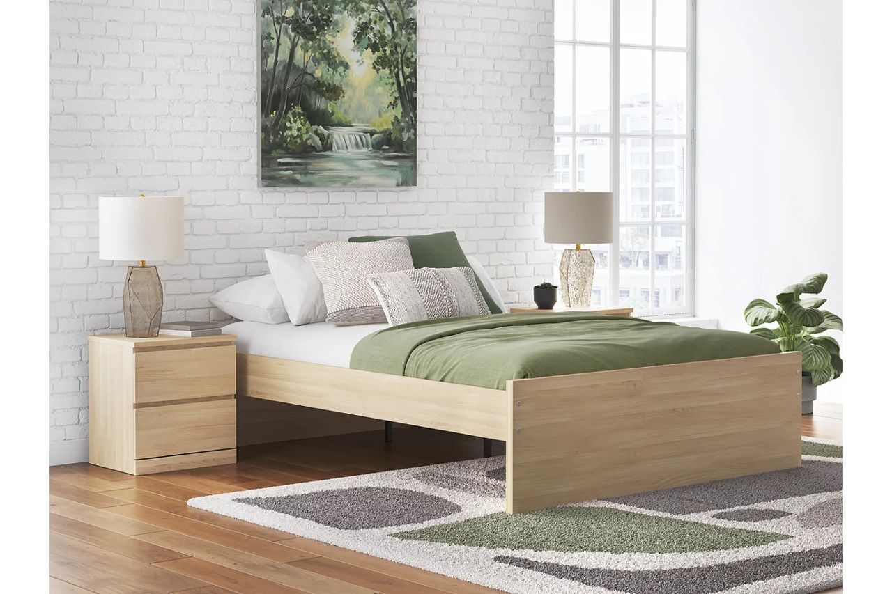 Onita Queen Platform Bed In Natural EB9632B3