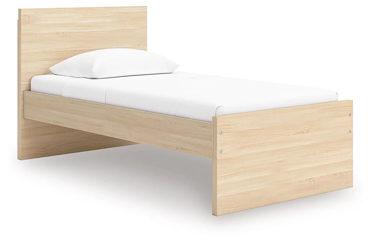 Onita Twin Panel Platform Bed In Natural EB9632B4