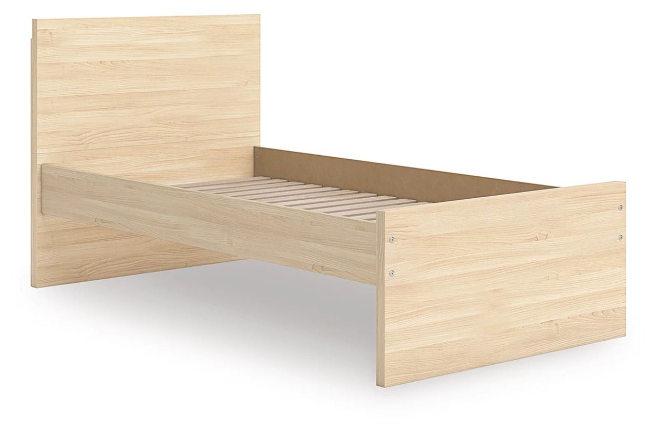 Onita Twin Panel Platform Bed In Natural EB9632B4