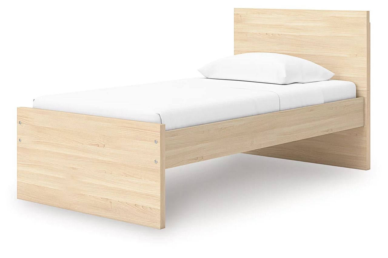 Onita Twin Panel Platform Bed In Natural EB9632B4