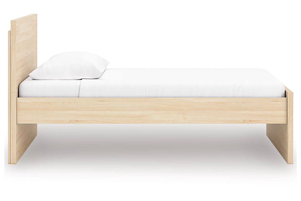 Onita Twin Panel Platform Bed In Natural EB9632B4