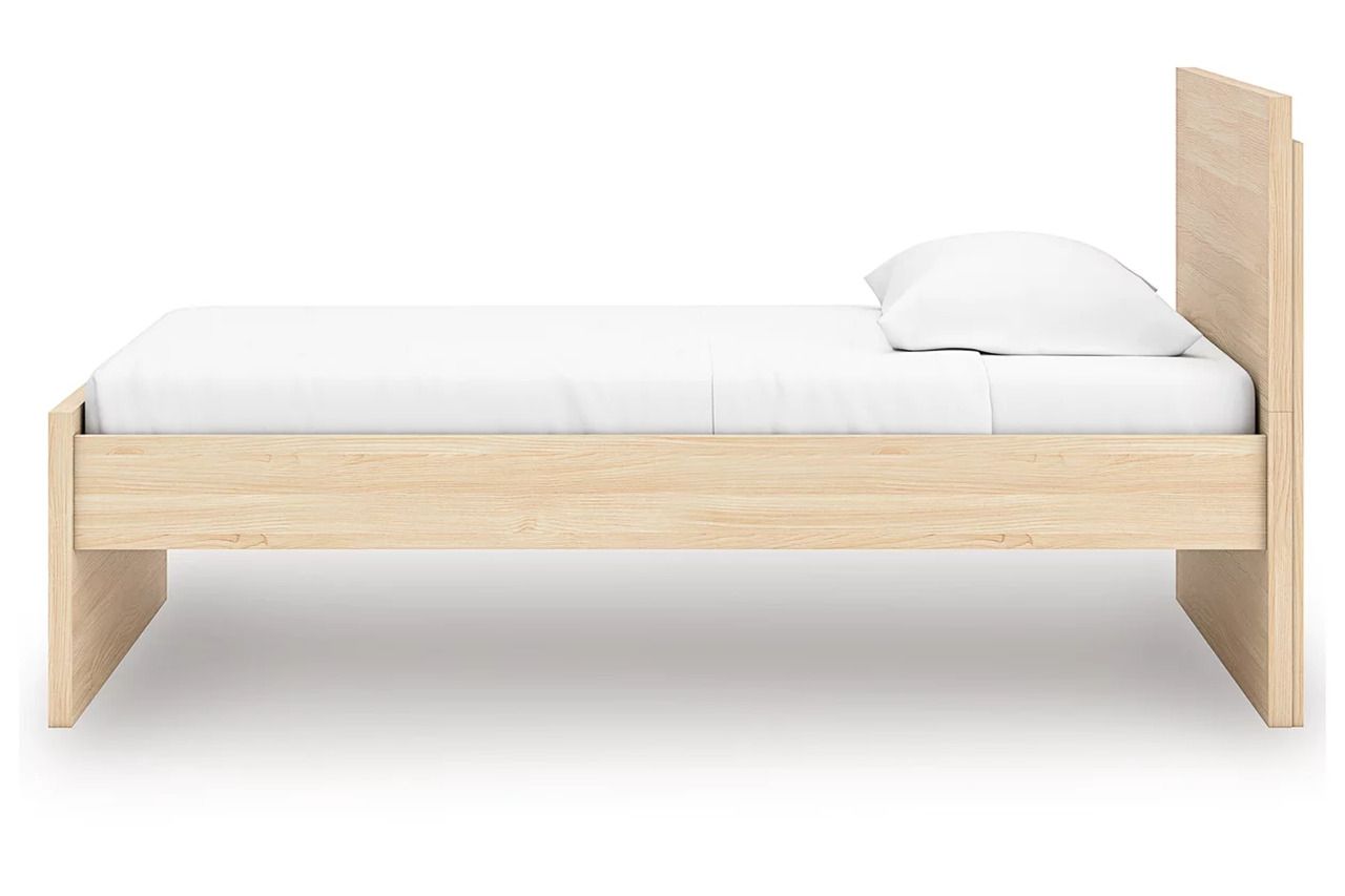 Onita Twin Panel Platform Bed In Natural EB9632B4