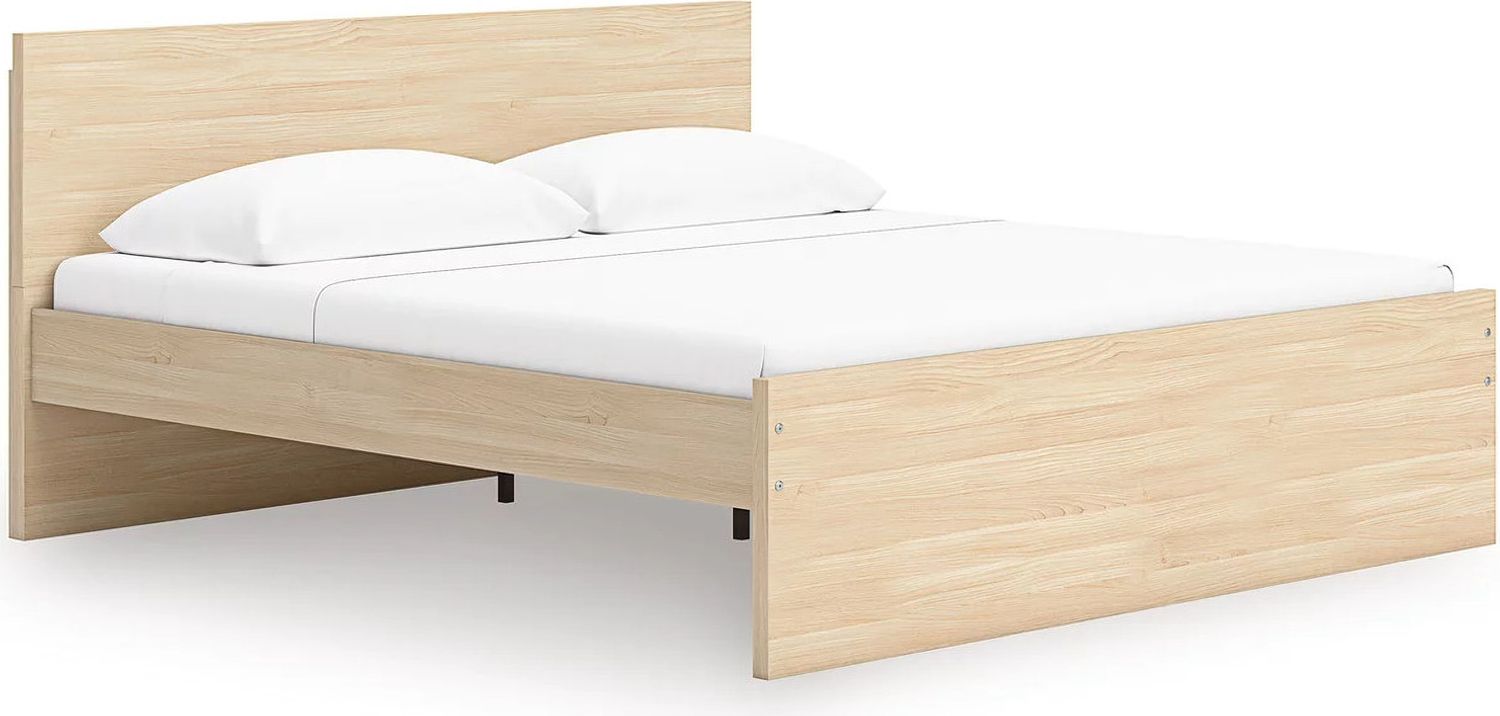 Onita Queen Panel Platform Bed In Natural EB9632B6