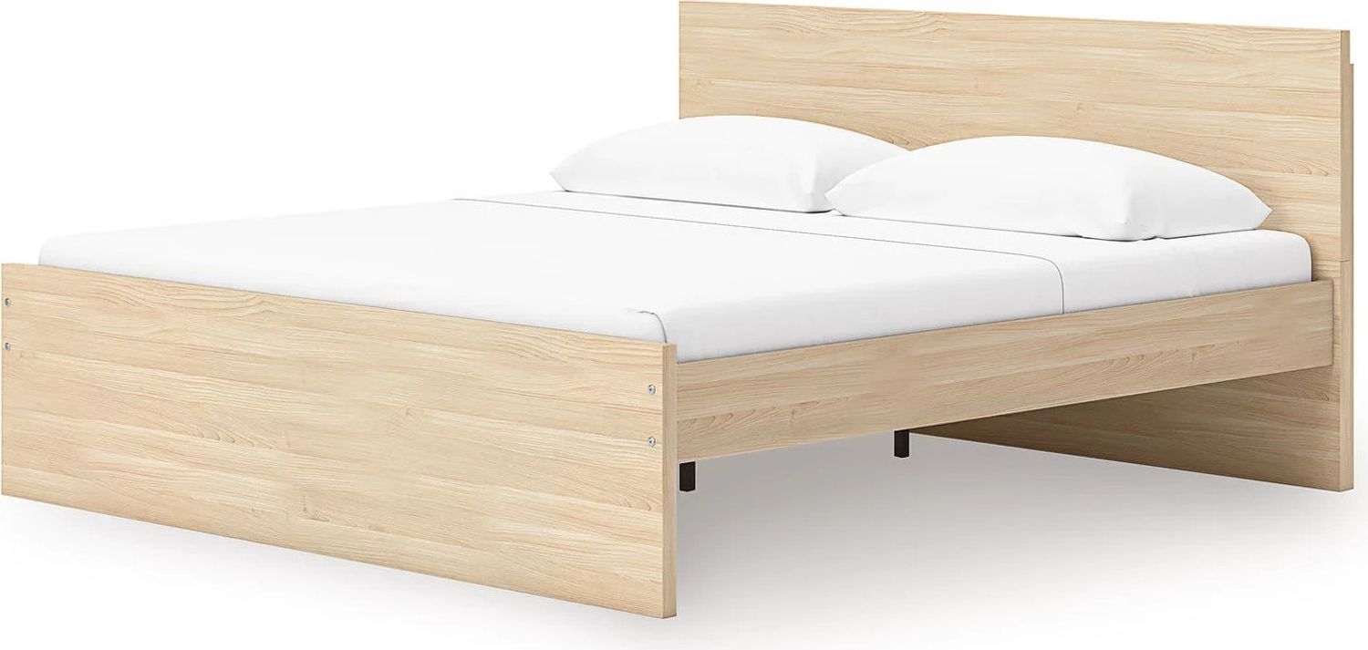 Onita Queen Panel Platform Bed In Natural EB9632B6