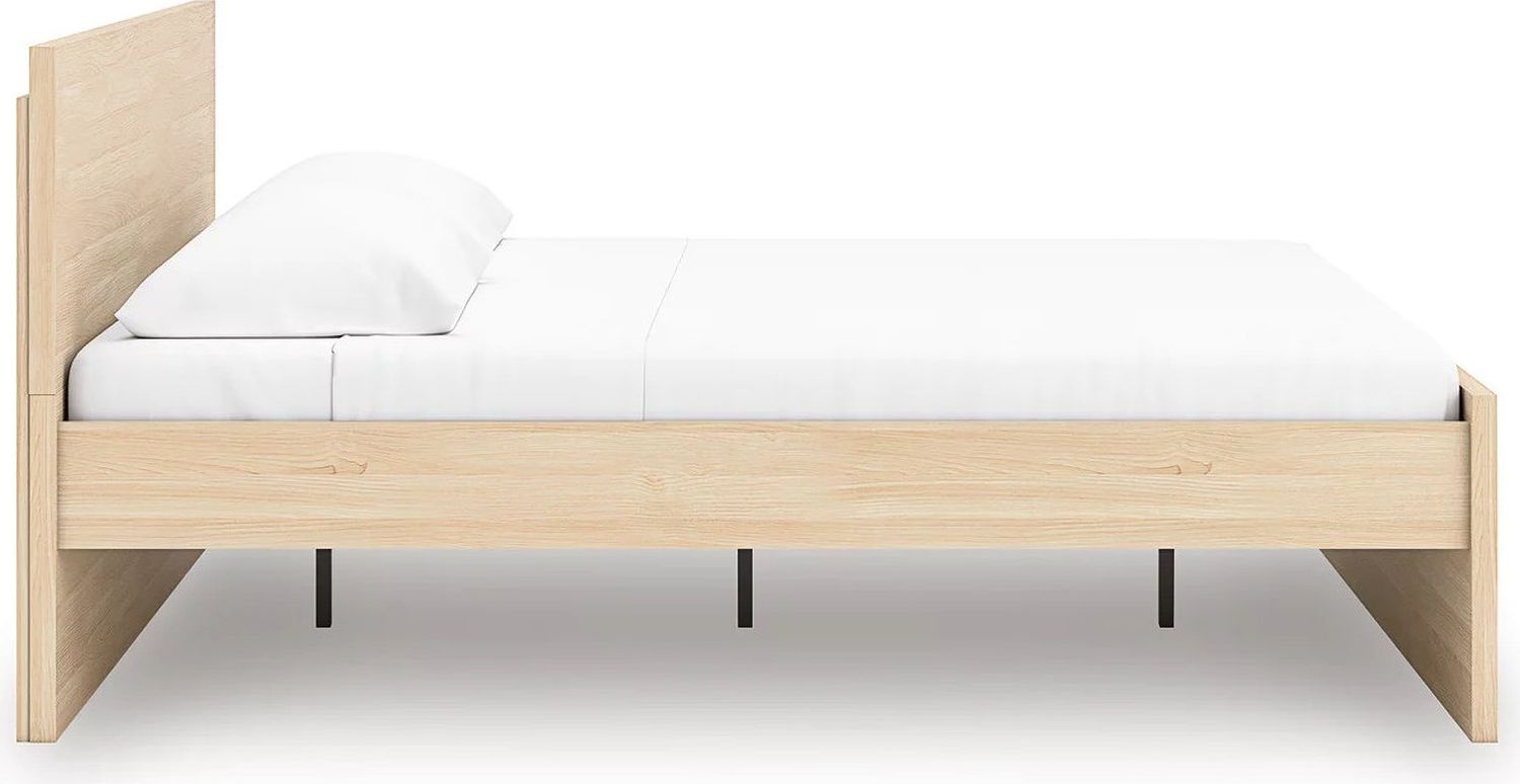 Onita Queen Panel Platform Bed In Natural EB9632B6