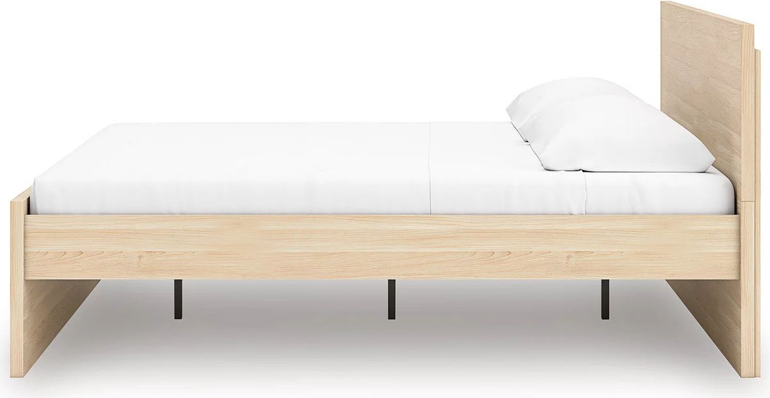 Onita Queen Panel Platform Bed In Natural EB9632B6