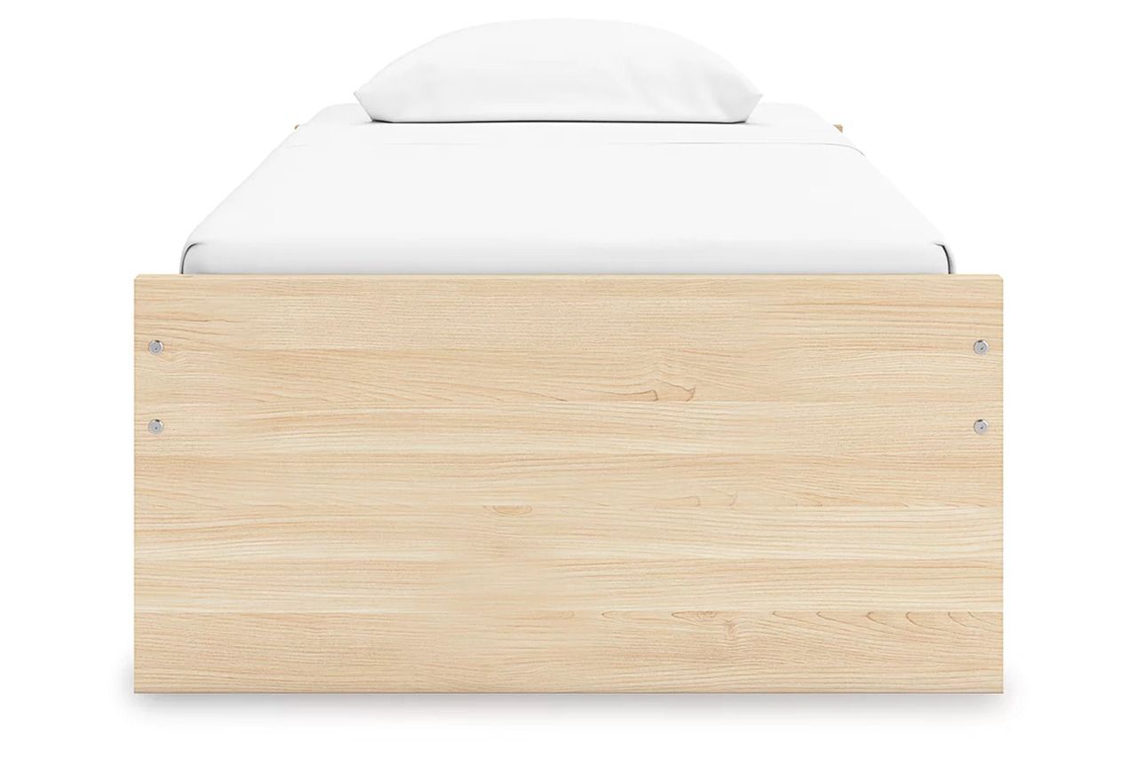 Onita Twin Platform Bed with 1 Side Storage In Natural EB9632B7