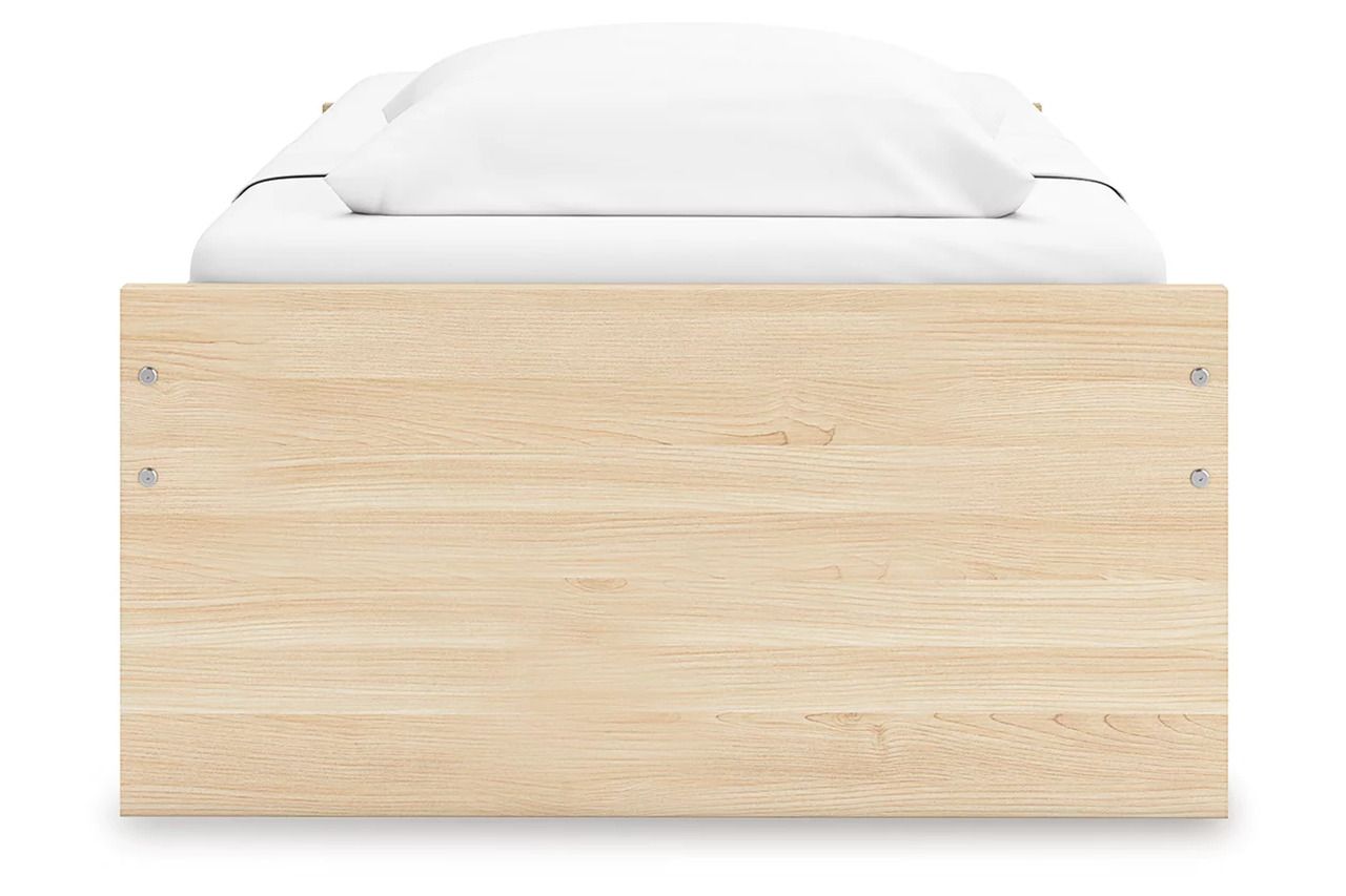 Onita Twin Platform Bed with 1 Side Storage In Natural EB9632B7