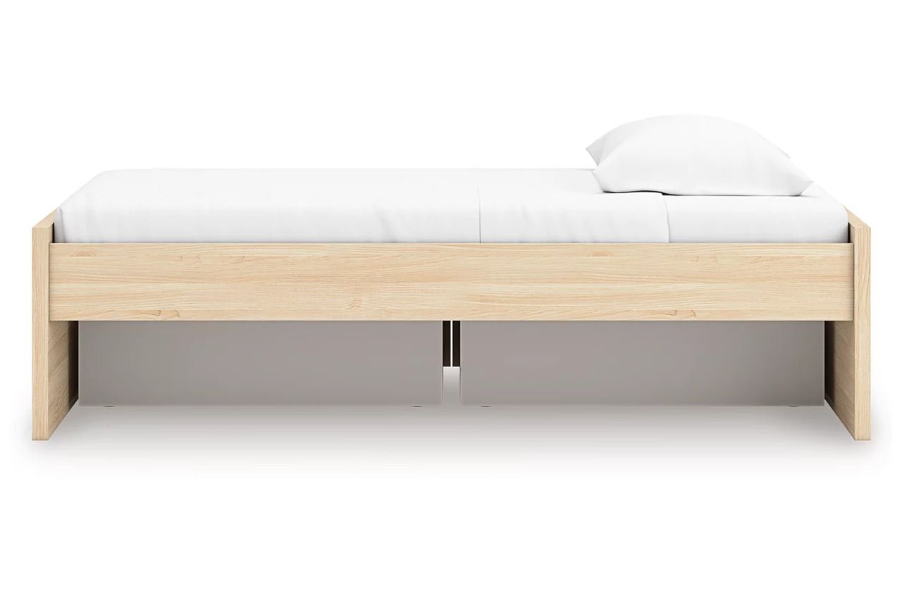 Onita Twin Platform Bed with 1 Side Storage In Natural EB9632B7