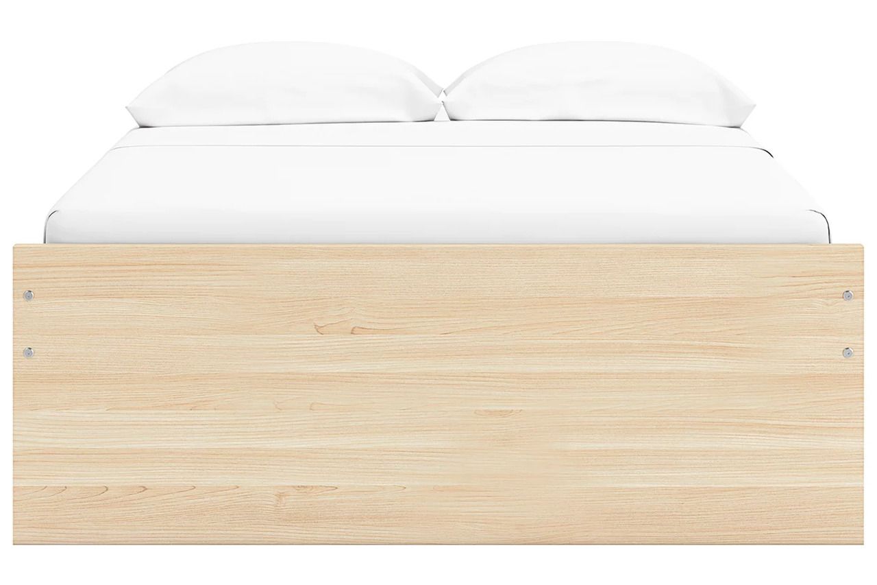 Onita Full Platform Bed with 1 Side Storage In Natural EB9632B8