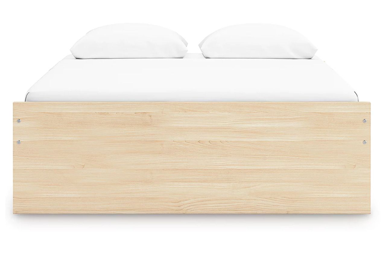 Onita Queen Platform Bed with 1 Side Storage In Natural EB9632B9