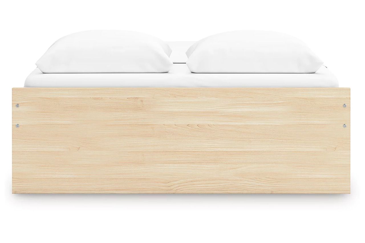 Onita Queen Platform Bed with 1 Side Storage In Natural EB9632B9