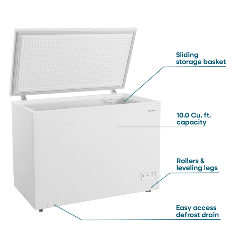 Element 10.0 cu. ft. Chest Freezer - White (ECF10MD2EW) view 4
