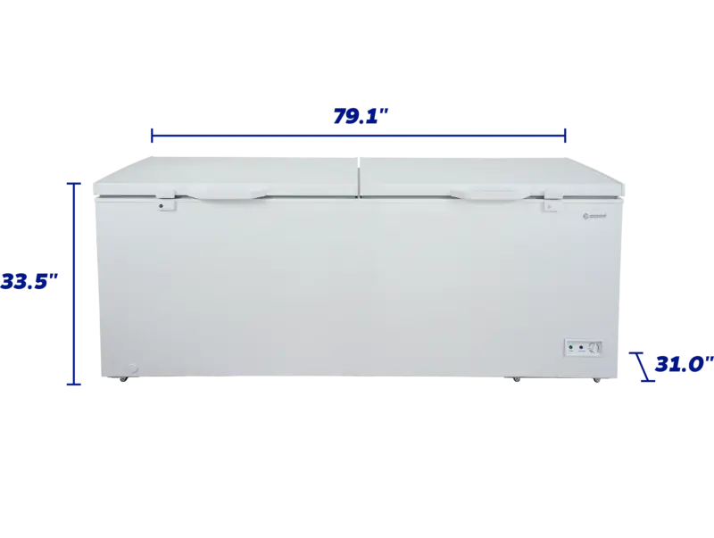 21 CF Chest Freezer, Two Door, Basket Storage view 5