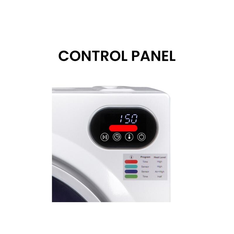 Ultra Compact Short Vented SENSOR Dryer 2.6cf/10lb LED Ops 110V/1400W ED848, product image 10 of 19