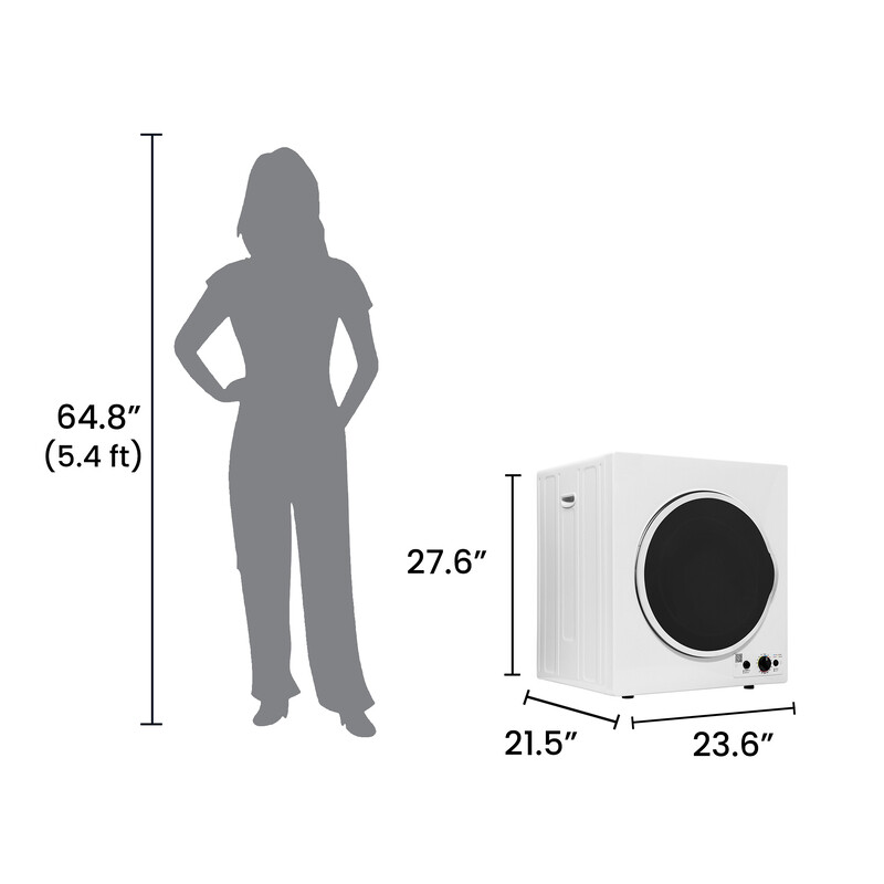 Compact Vented Sensor Dryer 3.5cf/13lbs 110V BOTTOM CONTROL ED850S, product image 10 of 17
