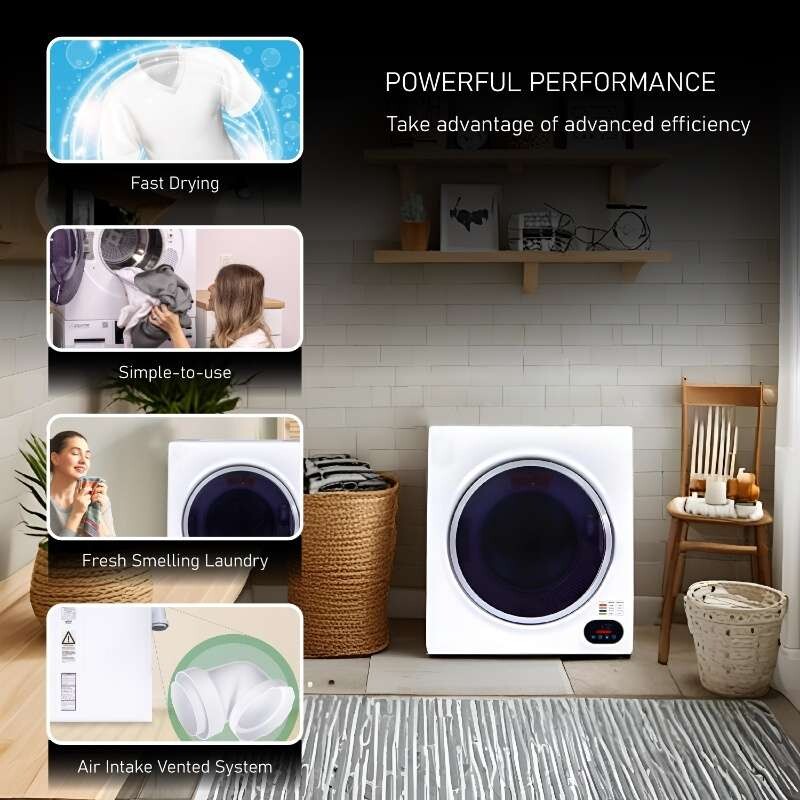 Compact Vented Sensor Dryer 3.5cf/13lbs 110V Bottom control DIGITAL ED852, product image 6 of 17