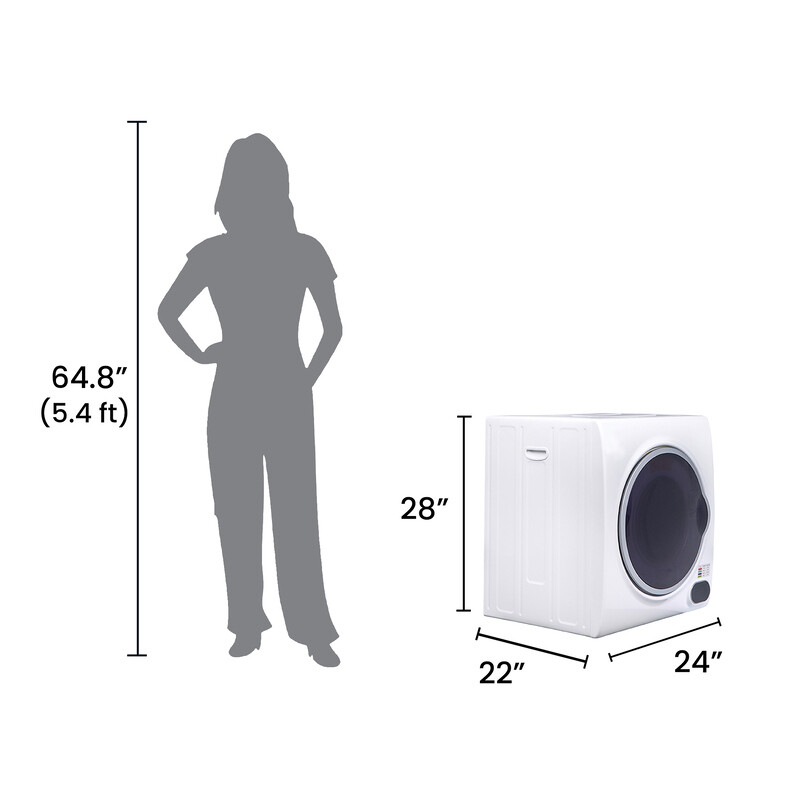 Compact Vented Sensor Dryer 3.5cf/13lbs 110V Bottom control DIGITAL ED852, product image 10 of 17