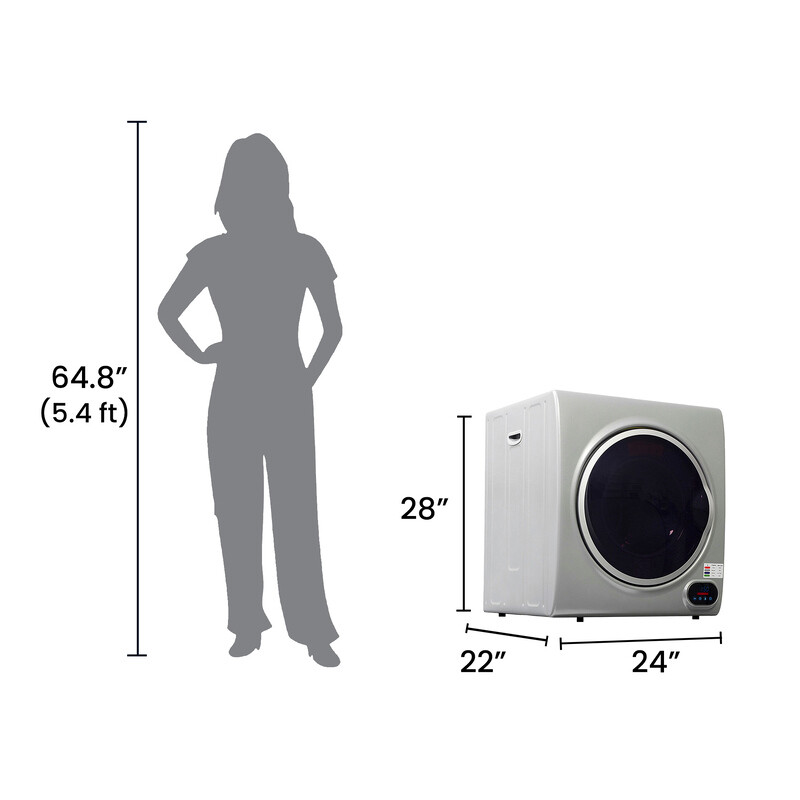 Compact Vented Sensor Dryer 3.5cf/13lbs 110V Bottom control DIGITAL ED852S, product image 10 of 17