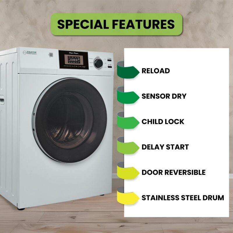 Premium Compact 24 in Vented Dryer 3.1 cu.ft SENSOR Sanitize Shoes 110V/1500W ED866