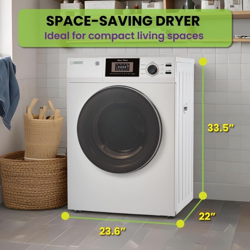 Premium Compact 24 in Vented Dryer 3.1 cu.ft SENSOR Sanitize Shoes 110V/1500W ED866