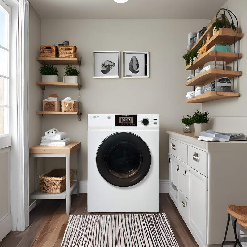 Premium Compact 24 in Vented Dryer 3.1 cu.ft SENSOR Sanitize Shoes 110V/1500W ED866