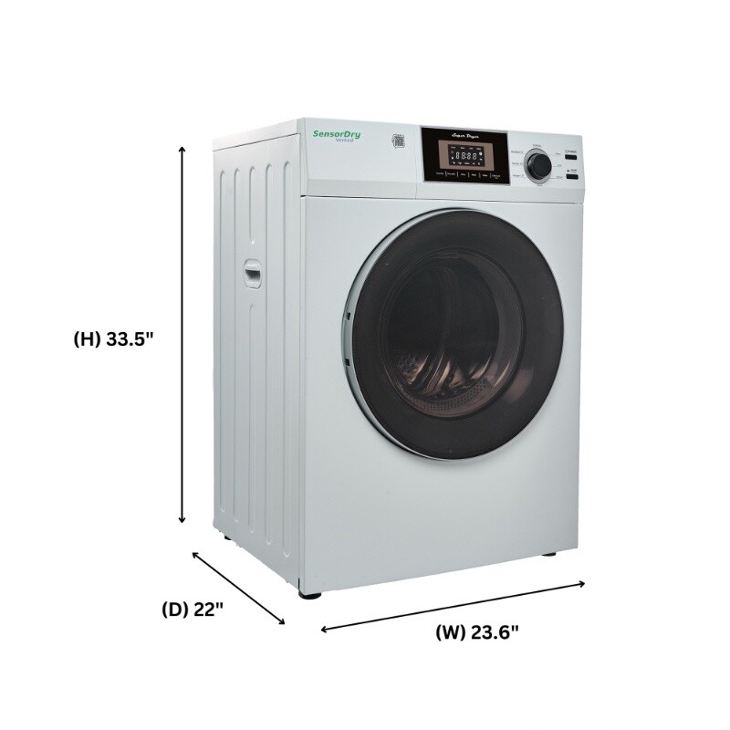 PREMIUM Compact 24 in VENTED Dryer w/Washer SOCKET 3.1cf/13lb SENSOR 110V ED866DL, product image 17 of 19
