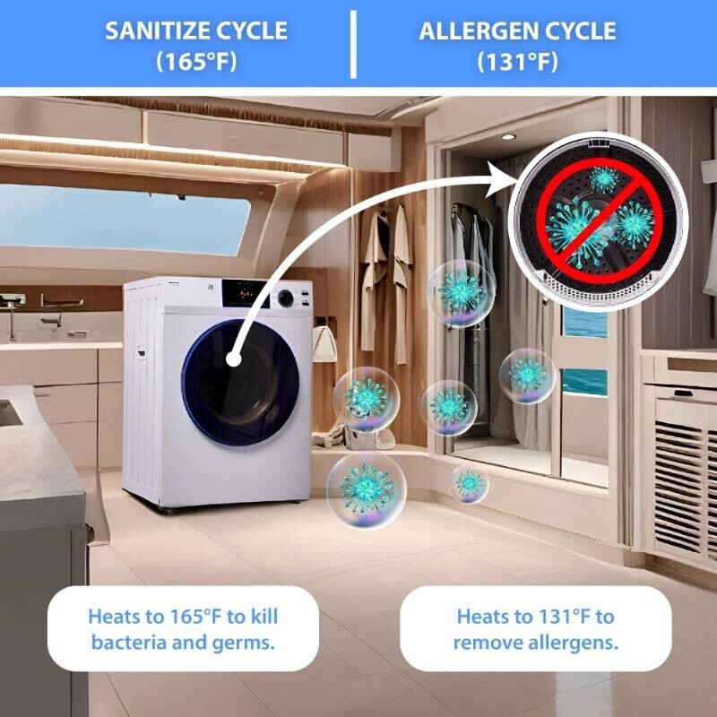 Marine Dryer ANTI CORROSION 3.1 cf/15 lbs Sanitize Sensor Dry Refresh ECO 110V ED868MARINE