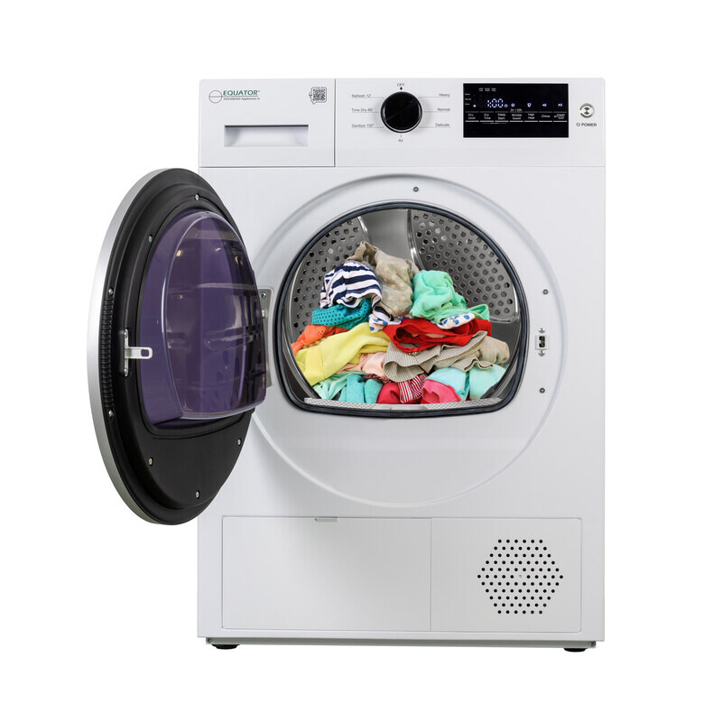 24 in HEAT PUMP DRYER 3.7 cf/20 lbs, Eco Sensor Ventless Sanitize 110V ED890HP