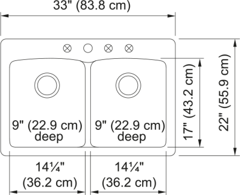 Ellipse Dual Mount Sink view 2