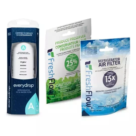 Everydrop® Refrigerator Water Filter A + Refrigerator Freshflow™ Airfilter + Freshflow Produce Preserver Refill EDRARXVR6