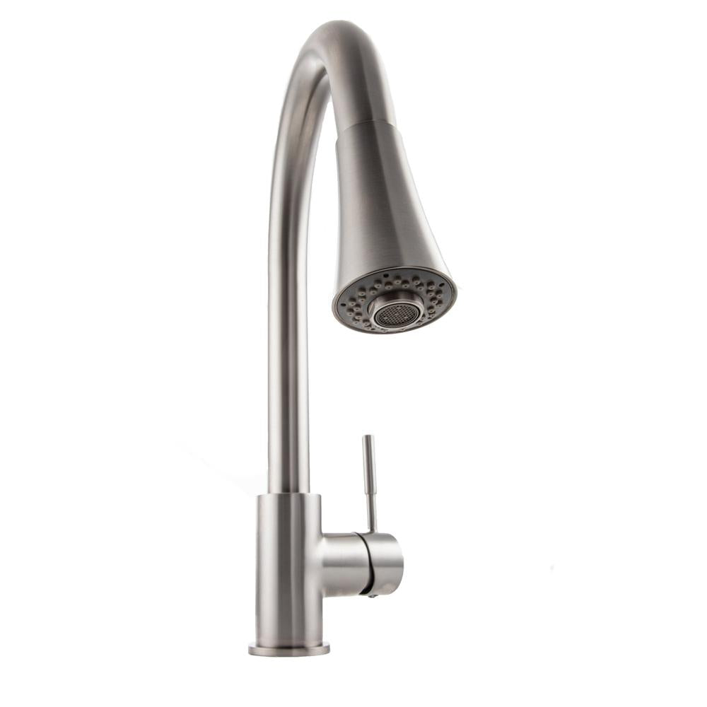 Edison Pull Down Single Handle Kitchen Faucet In Brushed Nickel EDSKFBN